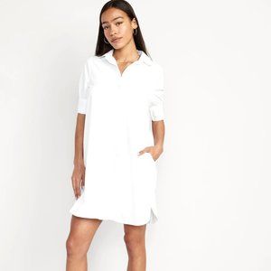 Short Sleeve Shirt Dress XL Tall White